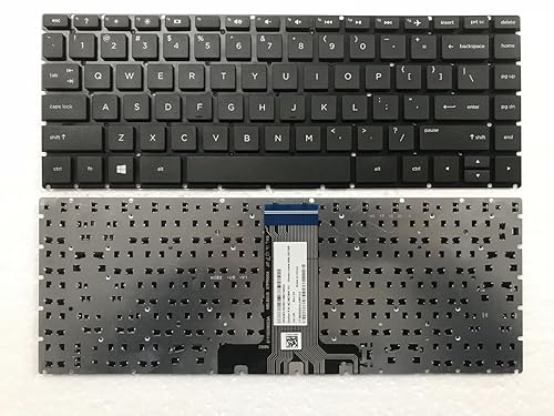 New US Black Keyboard (Without Frame) Replacement for HP Pavilion 14M-BA 14M-BA011DX 14M-BA013DX 14M-BA114DX 14M-BA015DX