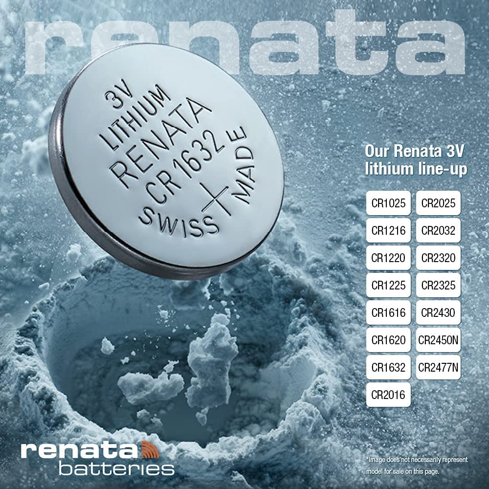 Renata CR2325 Batteries - 3V Lithium Coin Cell 2325 Battery (4 Count)