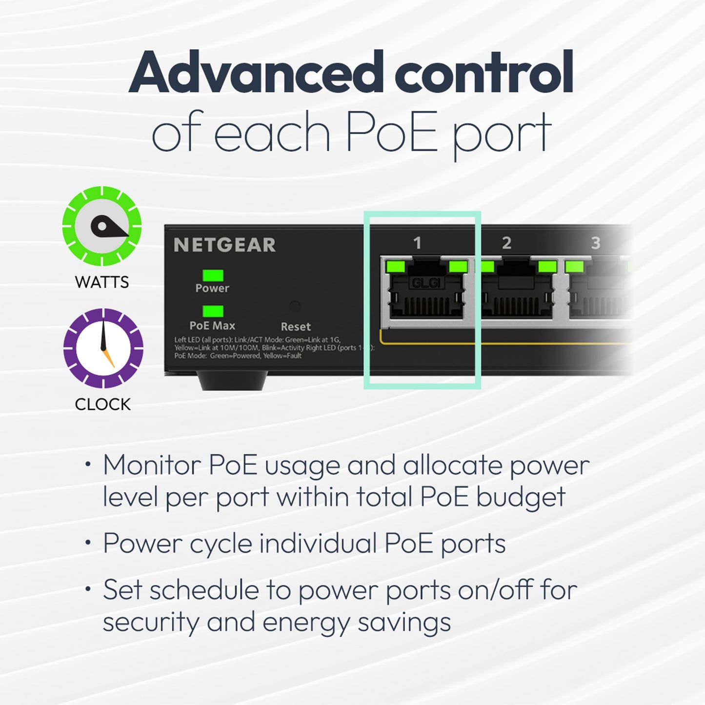 NETGEAR S350 Series 10-Port Gigabit Ethernet PoE+ Smart Managed Essentials Switch - 8 x 1G PoE+ @ 55W, 2 x 1G Dedicated SFP - Desktop or Wall-Mount