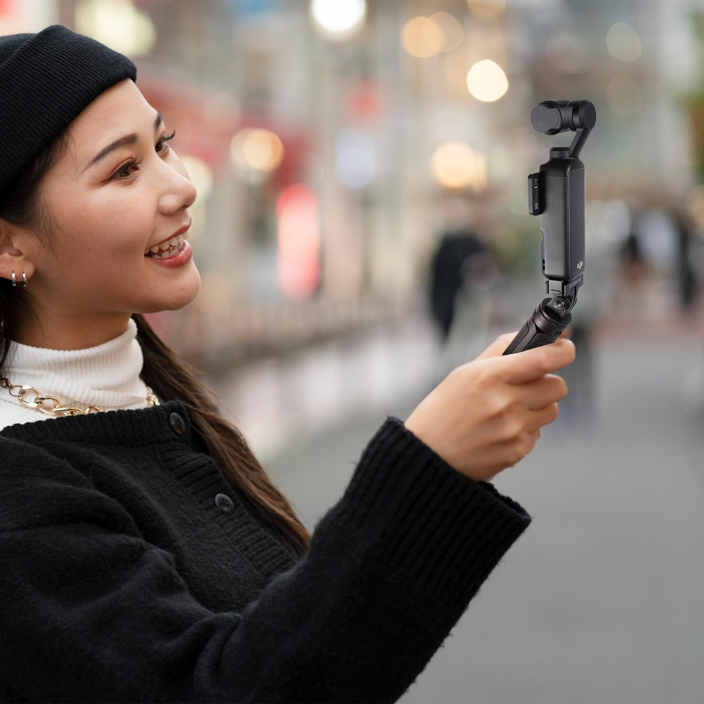 10" Osmo Pocket 3 Quick Release Selfie Stick Tripod Mount, Lightweight Aluminum Alloy Vlog Handle Grip for DJI Osmo Pocket 3, Compact Stabilizer