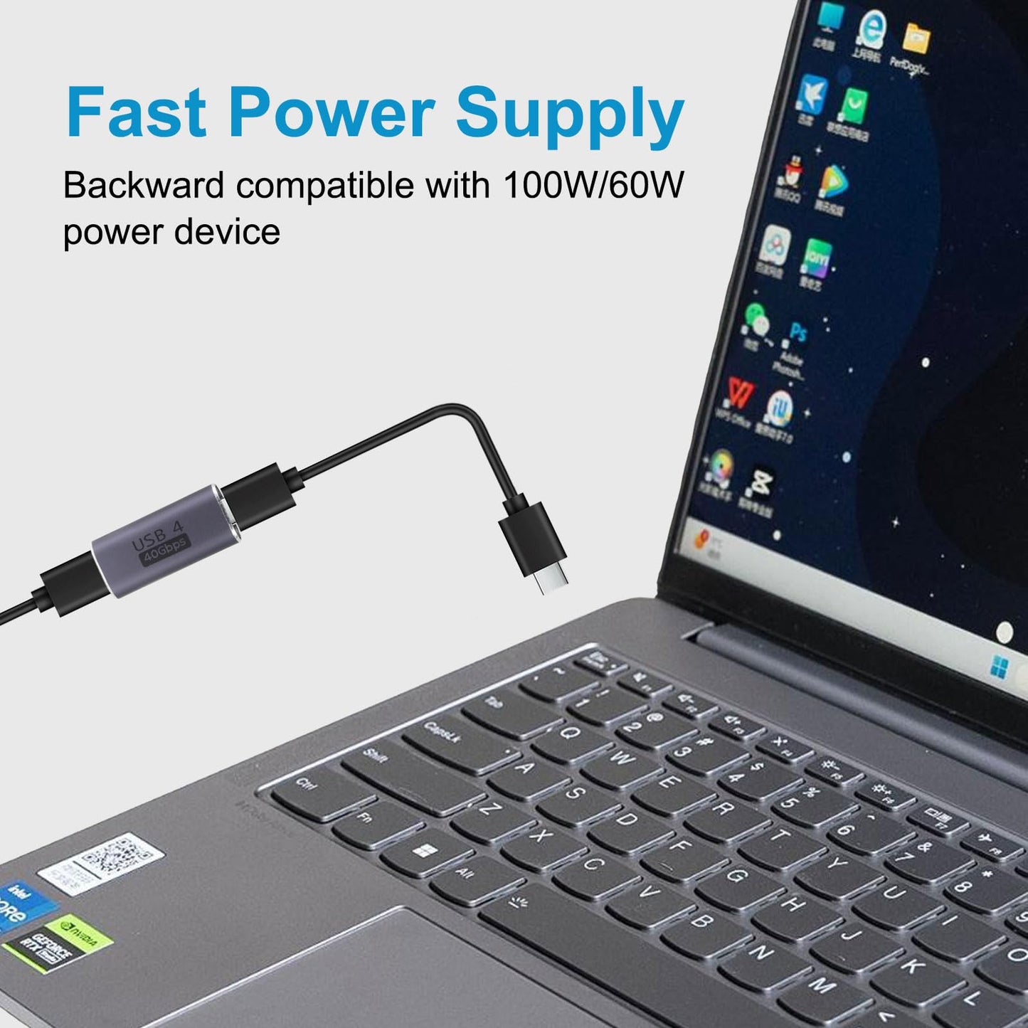 JUZITAO 4PCS USB C Coupler Extender Adapter Type C Female to Female Adapter Extender with 40 Gbps PD 100W 8K 60hz Video Compatible for Thunderbolt…