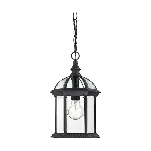 Nuvo Lighting 60/4979 Traditional One Light Hanging Lantern from Boxwood collection in Black finish
