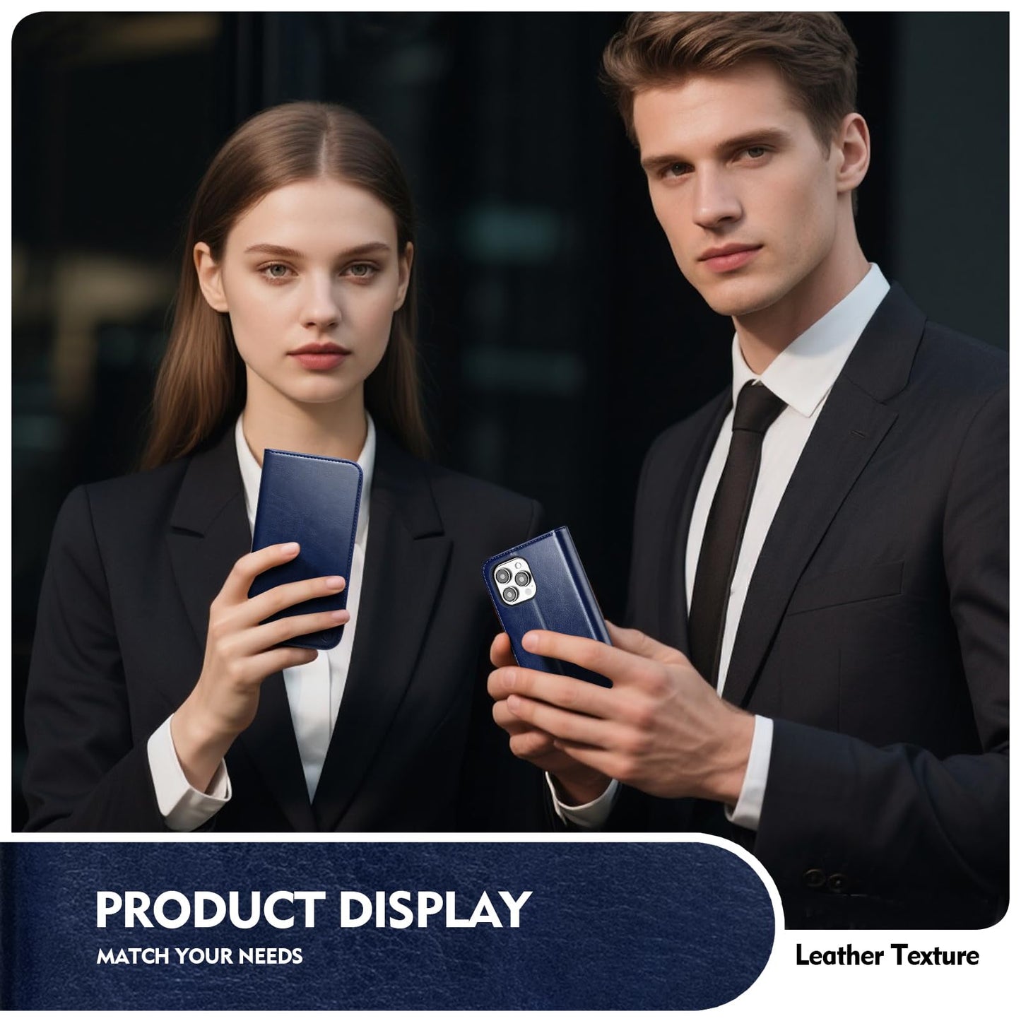 Scutumate Compatible with iPhone 14 Pro Case Wallet with Card Holder [4 Card Slots] Kickstand [RFID Blocking] PU Leather Phone Case Flip Protective