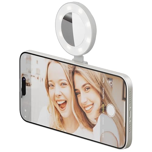 ShiftCam SnapPocket Light - LED Selfie Ring Light with Four Brightness Settings and Built in Battery - Magnetic Mount Snaps on to Any Phone