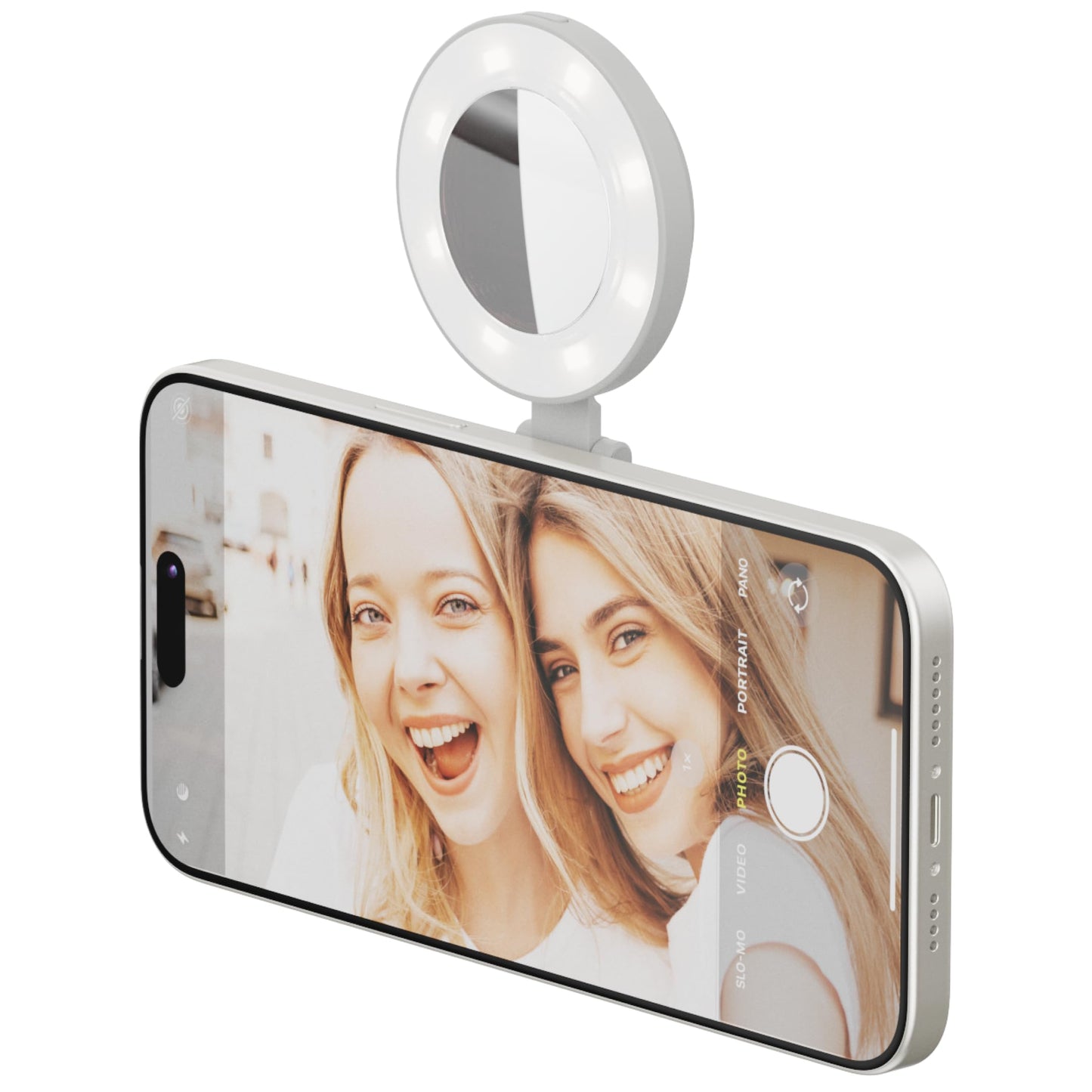 ShiftCam SnapPocket Light - LED Selfie Ring Light with Four Brightness Settings and Built in Battery - Magnetic Mount Snaps on to Any Phone