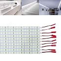ICIH Under Cabinet LED Light 10Pack 12v LED Light Strip Rigid Super Bright White 6000K SMD5630 9W 84LED Double Row 0.5m/20in for Kitchen
