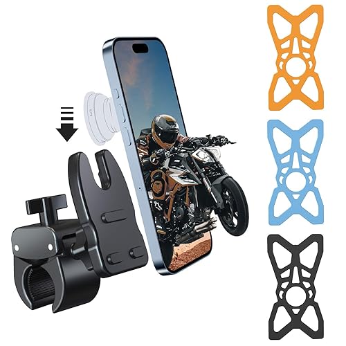 JCBAKC Socket Mount for Bikes, Motorcycles, Scooters,Treadmill Handlebar,Bike Phone Holder for Basic Socket,Compatible with Phone 3.7" to 7"