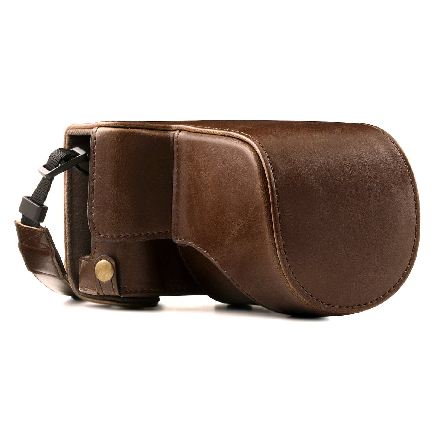 MegaGear "Ever Ready" Protective Leather Camera Case , Bag for Fujifilm X-A3, X-A2, X-A1, X-M1 Compact System with 16-50mm Lens (Dark Brown)