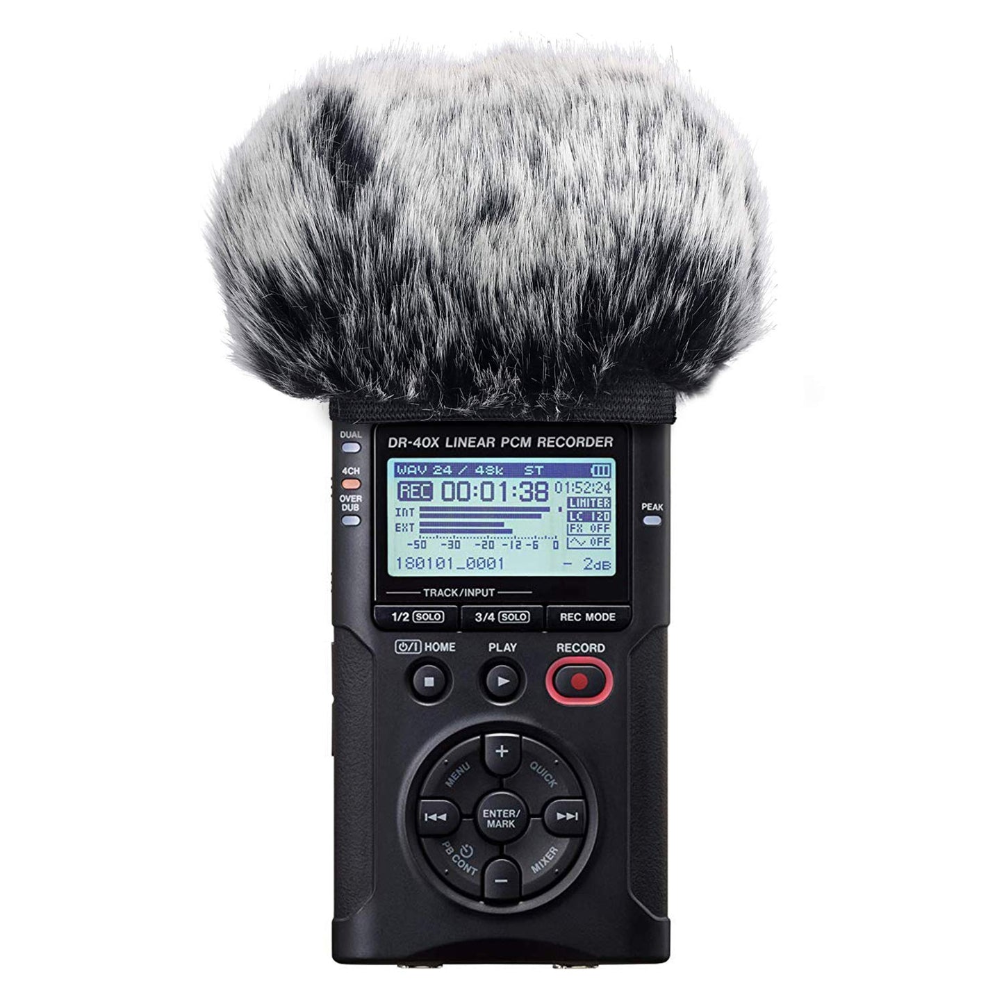 SUNMON Microphone Windscreen for Tascam DR-40X DR40X Mic Recorders,Furry Tascam Windscreen Cover
