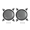 SYCZIOHU 2 Pcs 10 Inch Speaker Grill Steel Mesh Round Subwoofer Grill with 4 Pcs Clamps Waffle Protector Guard Speaker Cover Decorative Car Audio