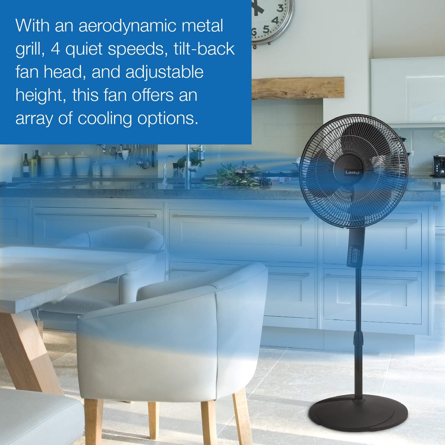Lasko Oscillating Pedestal Fan - 16" - S16612 - Black