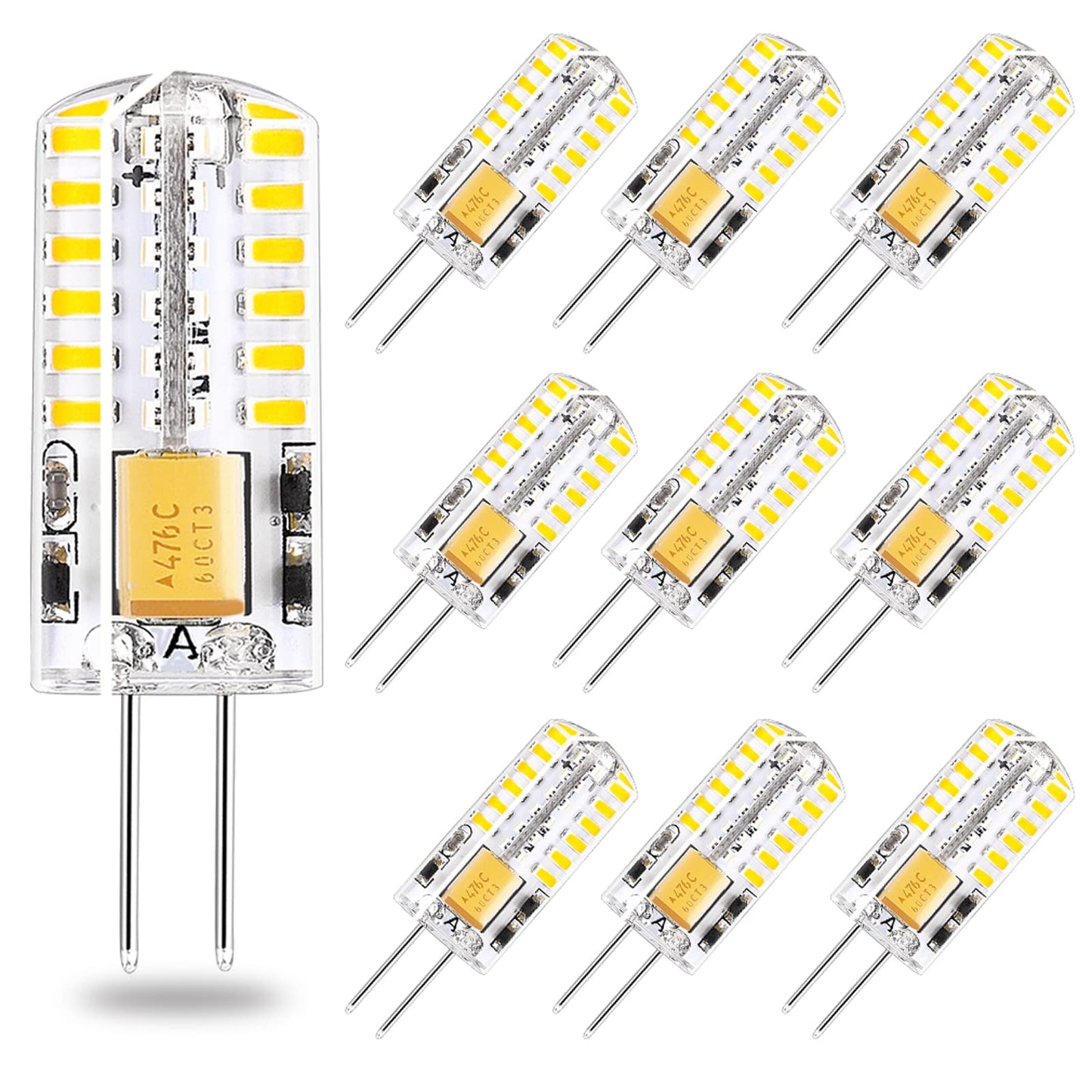 DOPKUSS G4 LED Bulbs 12V Led Light AC/DC Bi-Pin Base Landscape Bulbs Non Dimmable 3 Watt 12v - G4 Bulb LED Lighting Equiavlent to 30W Low Voltage Warm