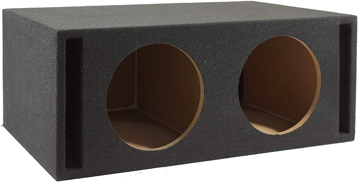 Absolute USA VEGD12 Dual 12-Inch Slot Ported Subwoofer Enclosure, 3/4-Inch MDF
