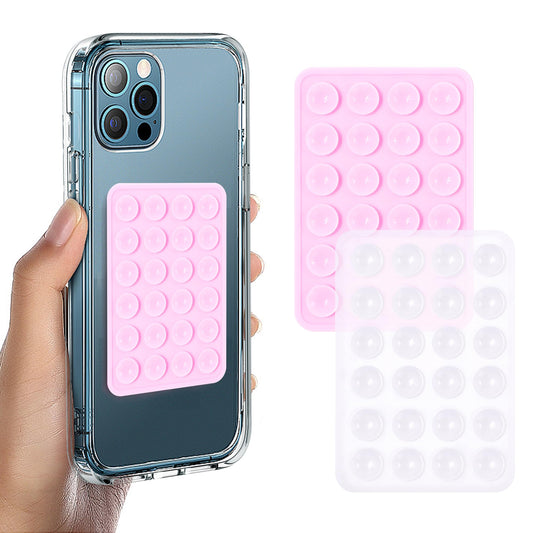 Suction Phone Case Mount, 2Pcs Silicone Phone Suction Grip Compatible with iPhone and Android Cases, Anti-Slip Hands-Free Mobile Accessory Holder