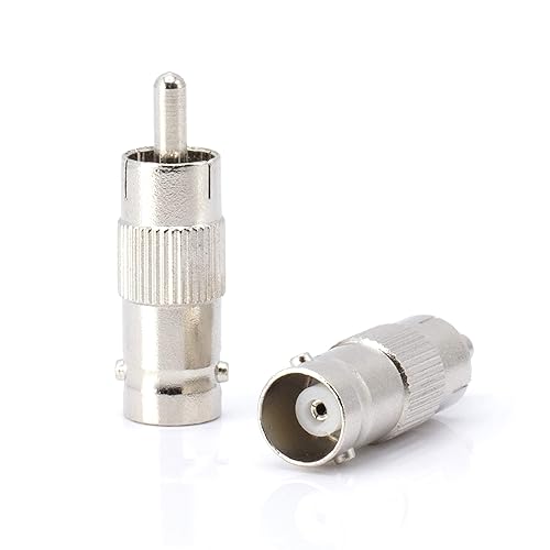 THE CIMPLE CO - RCA and BNC Coaxial Adapter - BNC Female to RCA Male Connector, Adapter, Coupler, and Converter - for RG11, RG6, RG59, RG58, SDI, HD