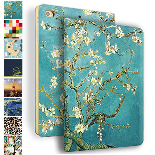 DuraSafe Cases for iPad 9.7 Inch 5/6 Gen 2017/2018 & Air 1 / Air 2 [ A1893 A1954 A1822 A1823 A1566 A1567 A1474 A1475 ] Printed Smart Cover Slim Folio