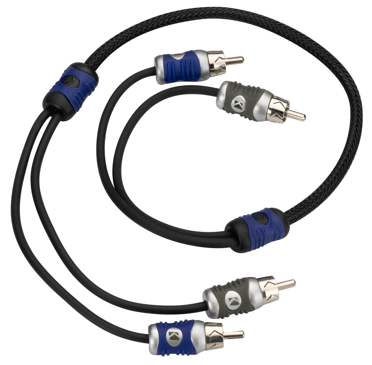 KICKER QI205 Q-Series 2- Channel RCA Interconnect Cable (46QI205), 18 Inches, 0.5M
