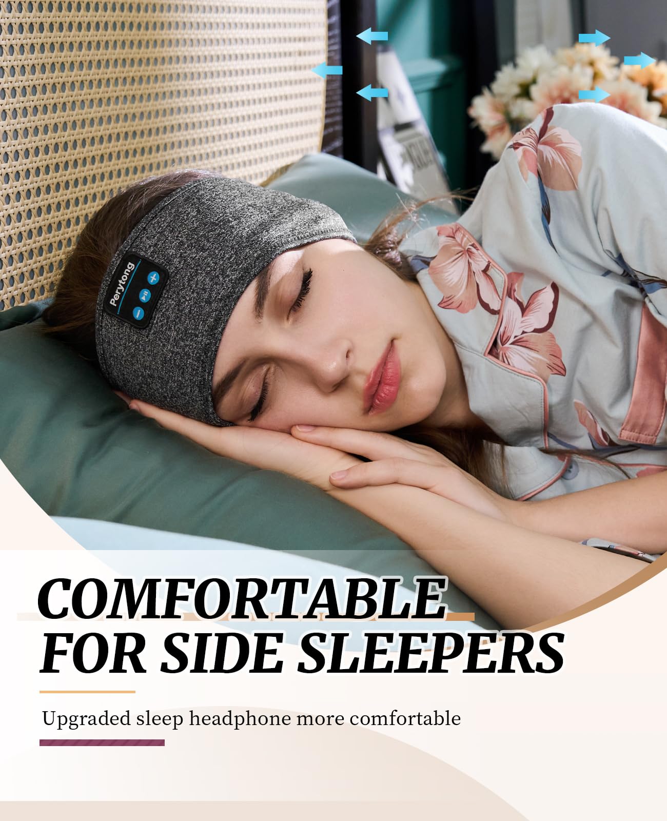 Perytong Sleep Headphones Wireless, Bluetooth Sports Headband Headphones with Ultra-Thin HD Stereo Speakers Perfect…