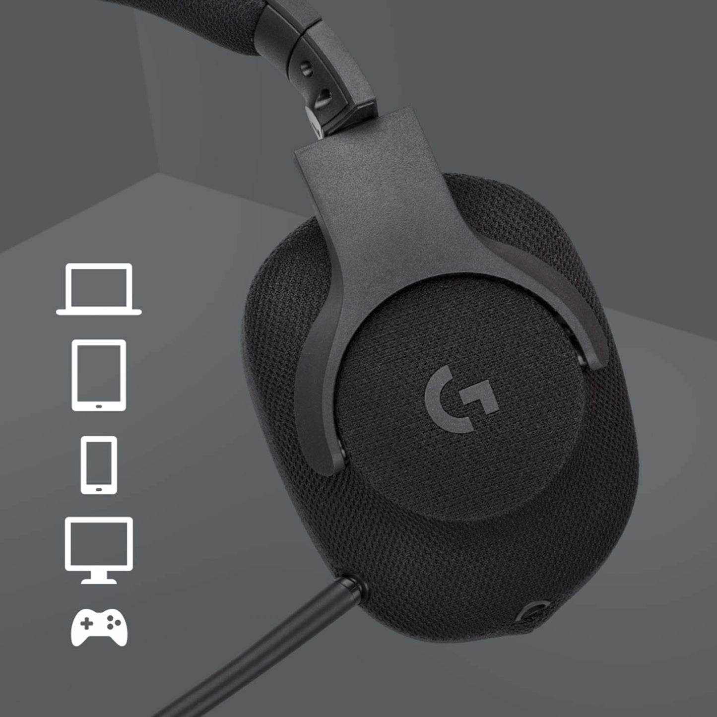 Logitech G433 7.1 Wired Gaming Headset with DTS Headphone: X 7.1 Surround for PC, PS4, PS4 PRO, Xbox One, Xbox One S, Nintendo Switch - Triple Black