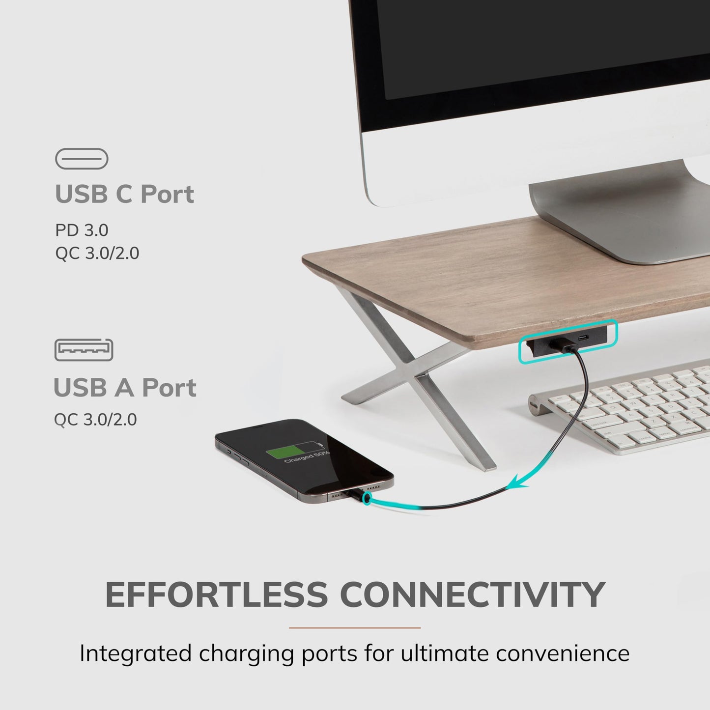 Anji Mountain Monitor Stand - Desktop Organizer & Laptop Riser, Ergonomic Monitor Riser, Space-Saving Monitor Stand for Desk, Durable Construction