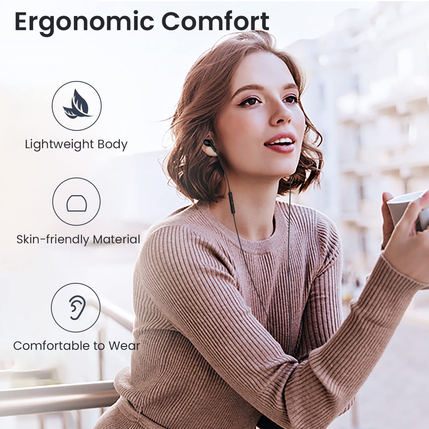 Guguearth for iPhone Headphones Earphones Earbuds Wired with Lightning Connector,Apple MFi Certified & Magnetic & Noise Isolating with Mic in-Ear Buds