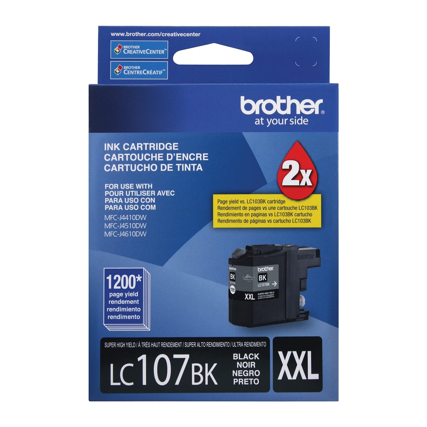 Brother® LC107BK, High-Yield Black Ink Cartridge