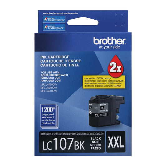 Brother® LC107BK, High-Yield Black Ink Cartridge