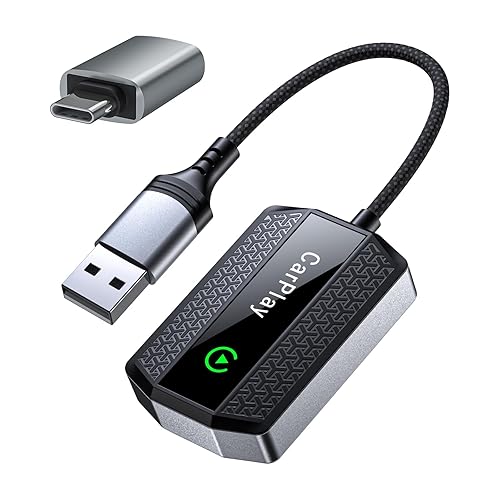 Upgrade Wireless CarPlay Adapter - Converts Wired to Wireless for iPhone, Compatible with iOS 10+ and Cars from 2016, Plug & Play, Stable Control
