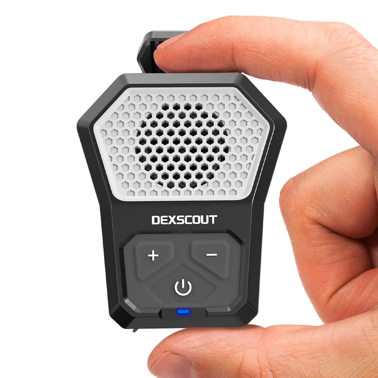 DexScout Wearable Bluetooth Speaker, Portable Wireless Clip-on Mini Water-Resistant Speaker, 12H Playtime, Built-in Mics for Hands-Free, Small
