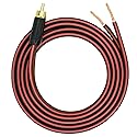 Yuchenfeng Gold-Plated RCA to Bare Wire Speaker Cable - 14AWG OFC Copper Audio Cable for Subwoofers, Amps & Home Theater, Dual PVC Shielded