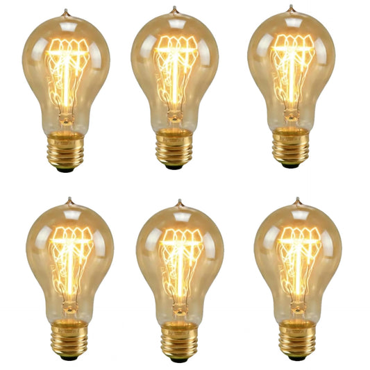 IWOPAN Incandescent Light Bulbs 60 Watt, Warm Edison Light Bulbs, Dimmable A19 Antique Vintage Old Fashioned E26 60+ Incandescent Light Bulbs (6Pack)