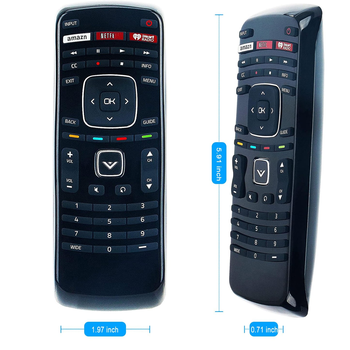 XRT112 Replacement Remote Control fit for Vizio Smart Internet LED TV with Shortcut APP Keys