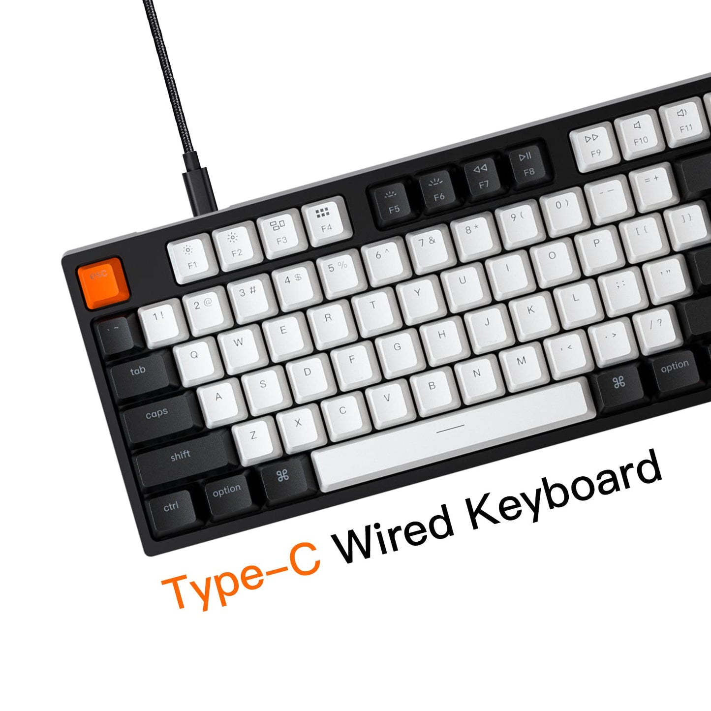 Keychron C2 Full Size Wired Mechanical Keyboard for Mac, Hot-swappable, Gateron G Pro Brown Switch, RGB Backlight, 104 Keys ABS keycaps Gaming