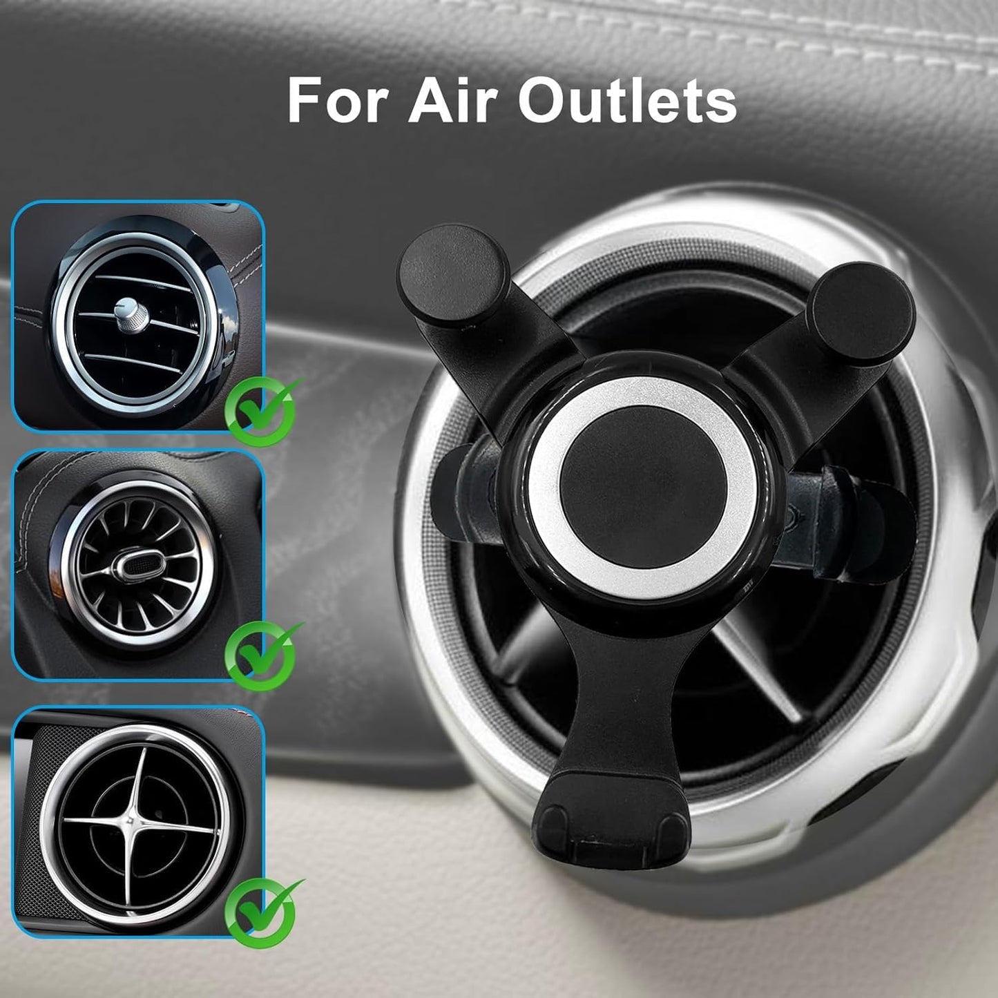 dlfcizlsl Car Phone Mount for Jeep Wrangler JL JLU & Gladiator JT (2018-2024), Dedicated Round Air Vent Cell Phone Holder, Fit for iPhone 17 16 15 14