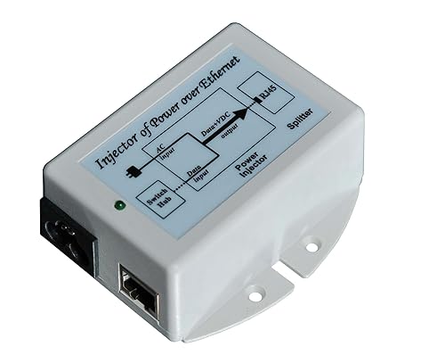 TYCON SYSTEMS TP-POE-48G 48V 24W Gigabit Passive POE Inserter Computer Surge Protector