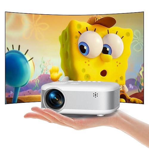PANSEBA Mini Projector, 2025 Upgraded 1080P HD Projector, Portable Projector with Bluetooth, Movie Projector Compatible with Smartphone/Laptop/TV