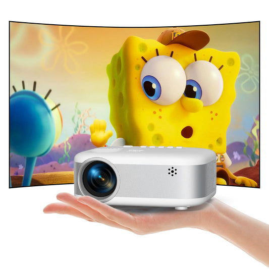 PANSEBA Mini Projector, 2025 Upgraded 1080P HD Projector, Portable Projector with Bluetooth, Movie Projector Compatible with Smartphone/Laptop/TV