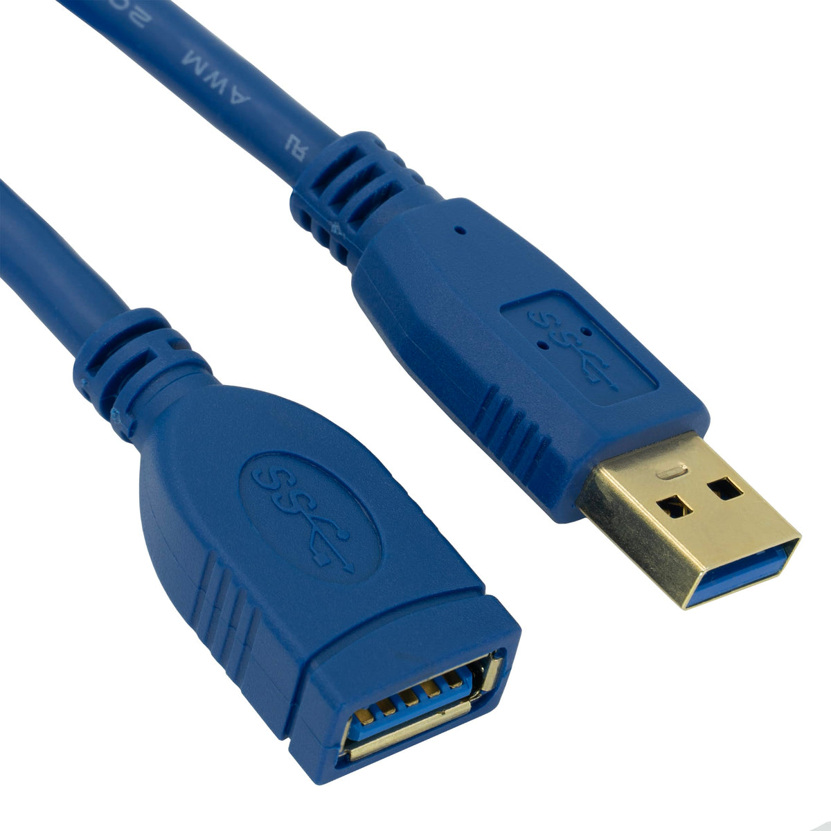 CableWholesale 3 feet USB 3.0 Extension Cable, Blue, Type A Male/Type A Female Plug, A Male to A Female Super Speed USB Extension Cable, USB Extension