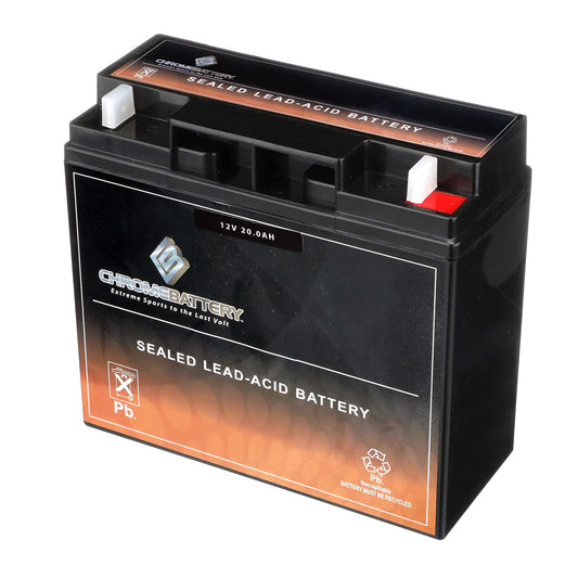 CB CHROMEBATTERY 12V 19AH T3 Maintenance-Free Battery for Alarm Systems, Scooters, Toys, Emergency Lights, and More - Nut and Bolt (T3) Terminal