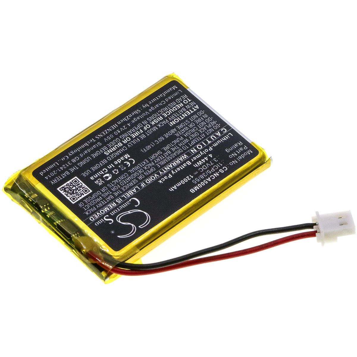 Cameron Sino New Battery for NUK ECO Control Audio 500, Eco Control Audio 530D+ Part Number:1ICP5/38/55 (1200mAh / 4.44Wh)