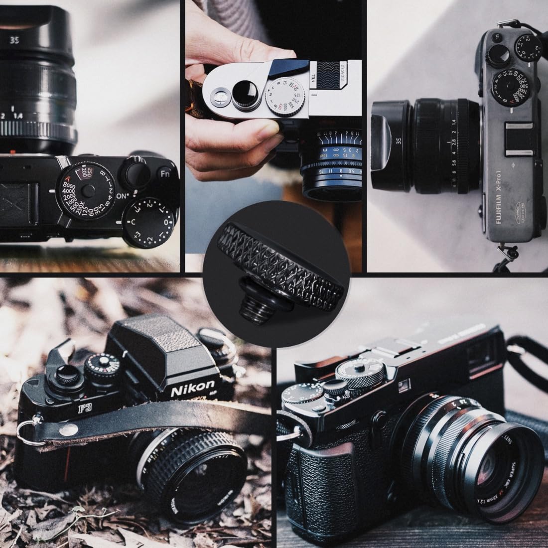 Fuji Shutter Release Button Accessories: Camera Soft Shutter Button - 4 Color Shutter Button for Canon Nikon Film X100V X100F Xt5 Xt4 Xt3 Xt2 Xt30
