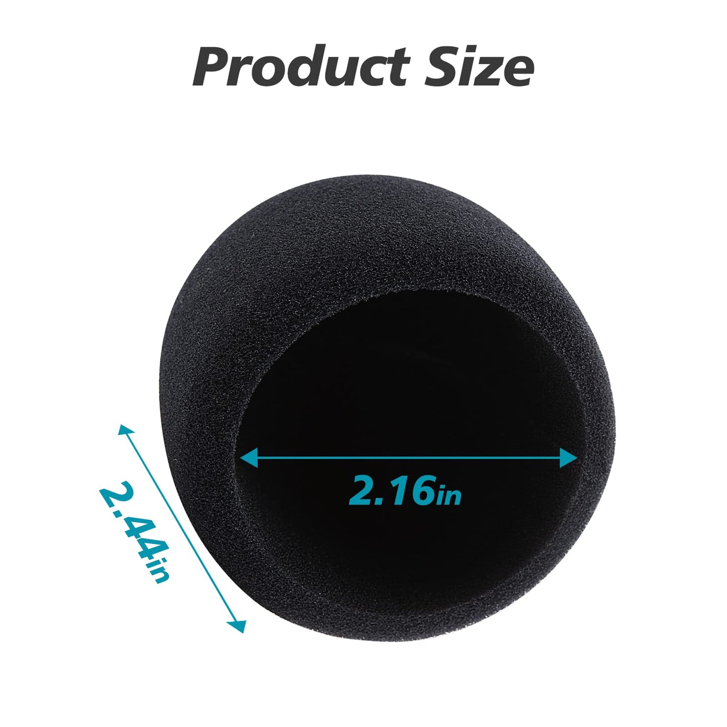 YOUSHARES Yeti Nano Microphone Foam Windscreen - Mic Wind Cover Pop Filter Foam Cover, Professional Customized for Blue Yeti Nano, The Thicker Blue