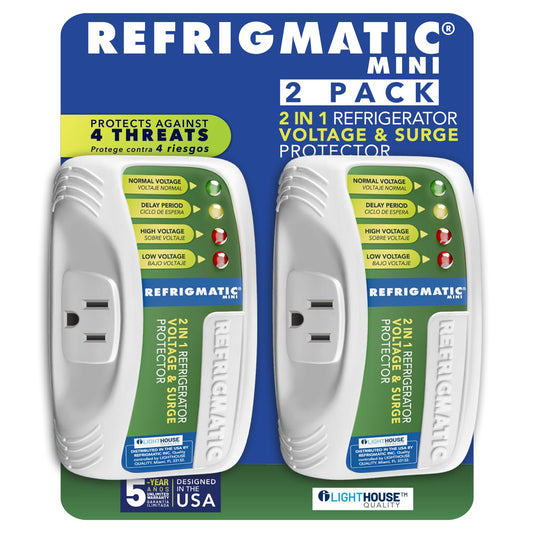 Refrigmatic WS-36300 Electronic Voltage & Surge Protector for Refrigerators Up to 27 cu. ft. Protect Your Refrigerator Against High and Low Voltage