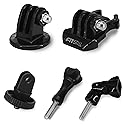 FiTSTILL Tripod Adapter Mount with 1/4 Screw Camera Adapter Part Compatible with Go Pro Hero 13/12/11/10/9/8/7/6/5 Session Black Silver SJ4000 SJ5000