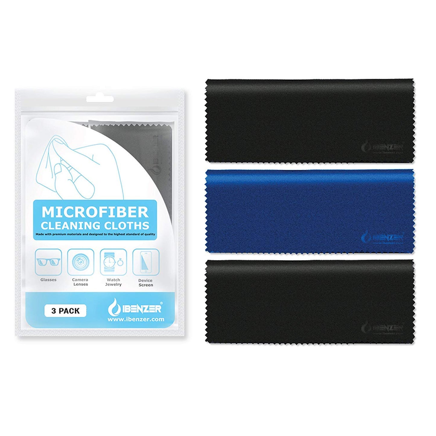 IBENZER Microfiber Cleaning Cloths for Electronics - Micro Fiber Camera Lens Cleaning Cloth, Glasses, Screens, Eyeglasses, iPad, iPhone, Cell Phone