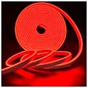 Tesfish Neon LED Strip Lights, DC 12V, 16.4ft 120 LEDs/M Total 600 LEDs Red Flexible Rope Light Strips for Bar, Playroom, Birthday, Christmas Party