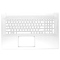 Jxjslp Replacement Upper Case Palmrest for HP 17-CN 17-CP 17T-CN 17Z-CP 17-cn0023dx 17-cn0273st 17.3'' Series Laptop Non-Backlit Keyboard Assembly Top