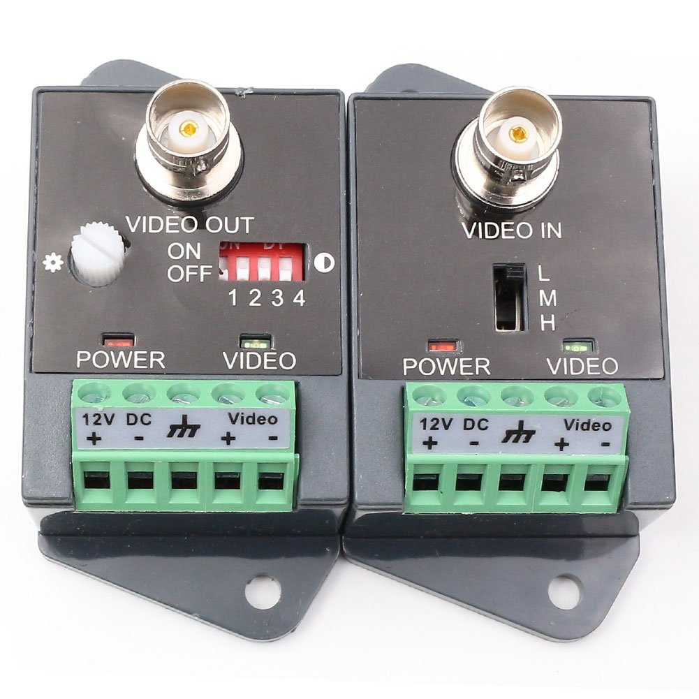 ANHAN Active Video balun UTP Video Transceiver with HD-CVI-TVI-AHD-CVBS Effective Distance 1800M 1 Pack