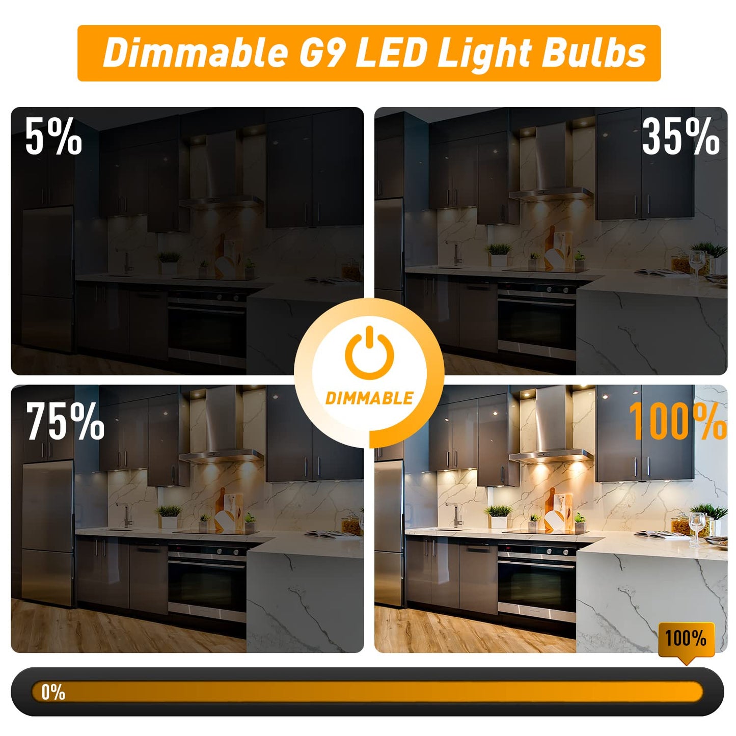 Lososuch G9 LED Bulb 3W,Dimmable Soft Warm White 2700K, 350LM LED Light Bulb, T4 30W 25W 20W Halogen Replacement G9 Bi Pin Base for Chandelier