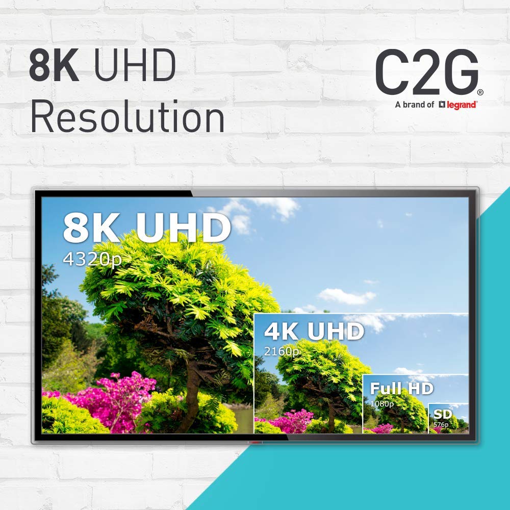 C2G 3ft (0.9m) Ultra High Speed HDMI® Cable with Ethernet - 8K 60Hz